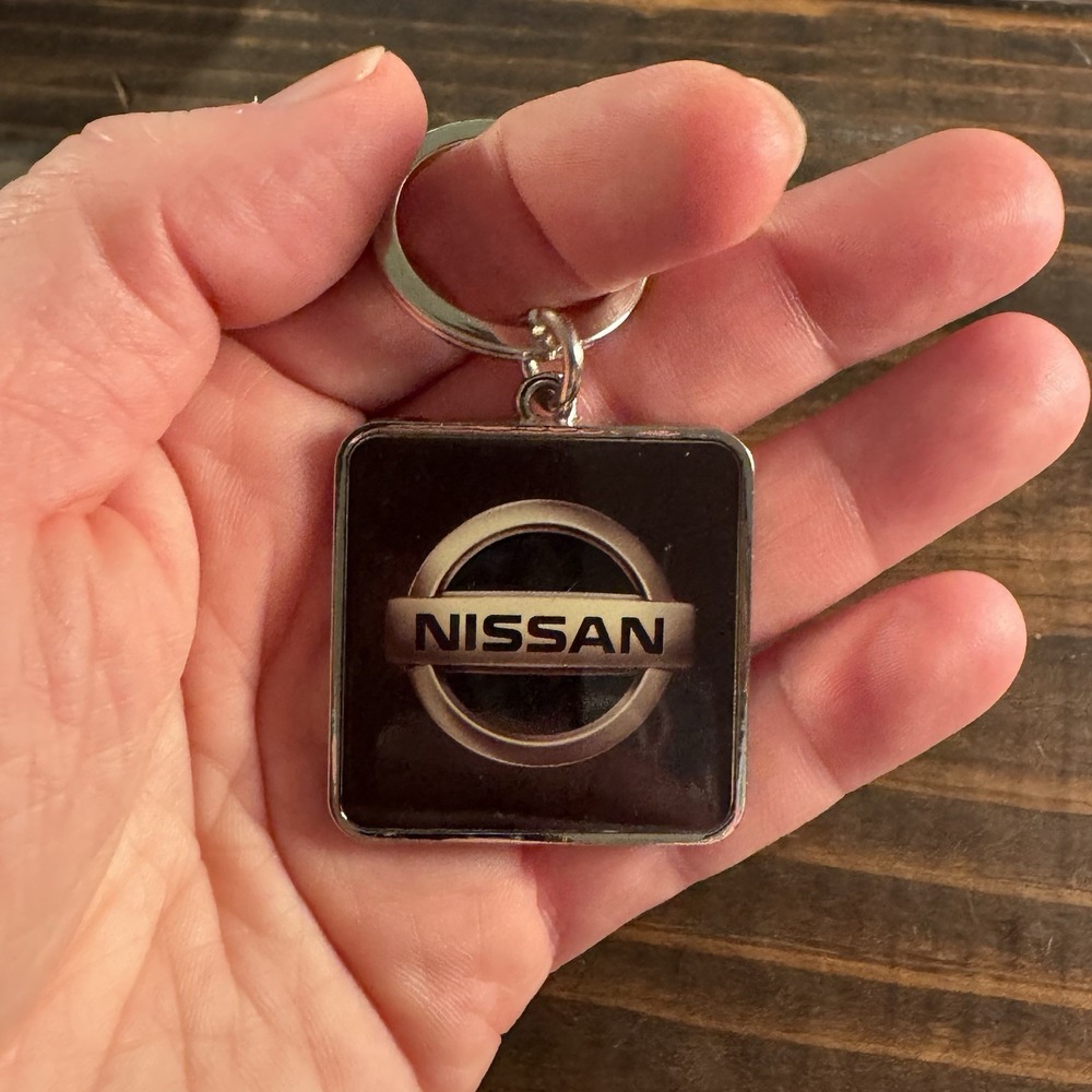 Vintage Nissan Logo Keychain Metal Keyring